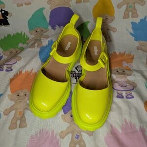 melissa lime green ellie loafer size 8US women